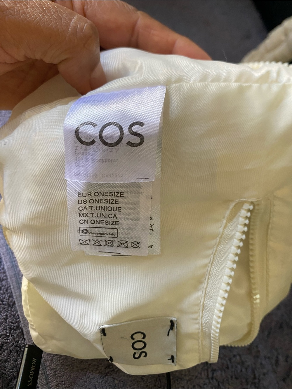COS Cream Quilted Mini Shoulder Bag - Picture 3 of 9
